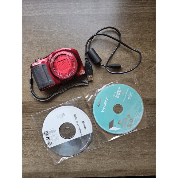 Nikon Coolpix L620 Red Digital Camera with SD Card READ - Picture 2 of 16